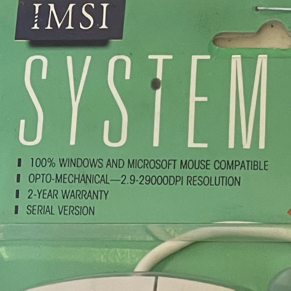 IMSI System Mouse ~ Y2K ~ NEW IN PACKAGE